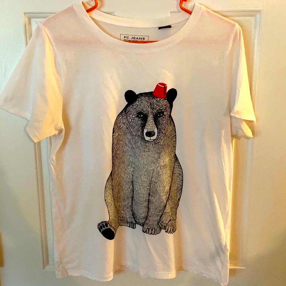 French Connection bear graphic tee